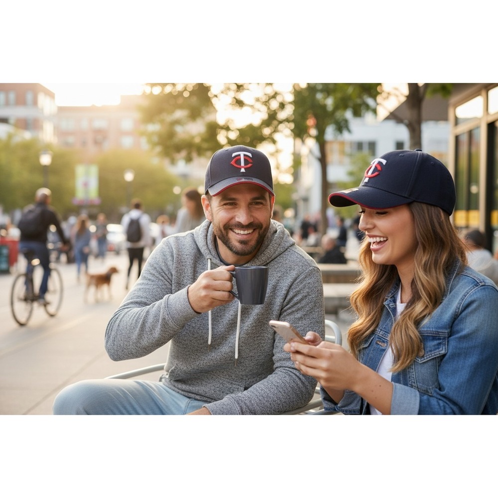 Fan Favorite Minnesota Twins Baseball Cap Mens OSFM Navy Blue Brand New MLB Hat